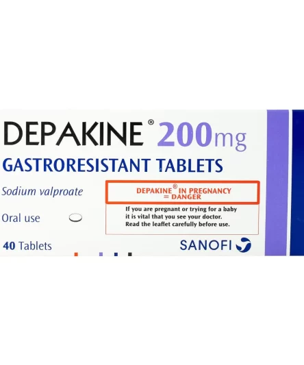 Depakine 200mg Sodium Valproate Gastroresistant 40 TABS