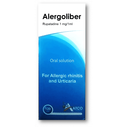 Alergoliber 1mg/ml Rupatadine Oral Solution for Allergic Rhinitis & Urticaria 120 ML