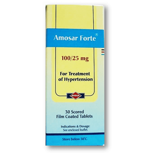 Amosar Forte 100 / 25 mg 30 Tablets
