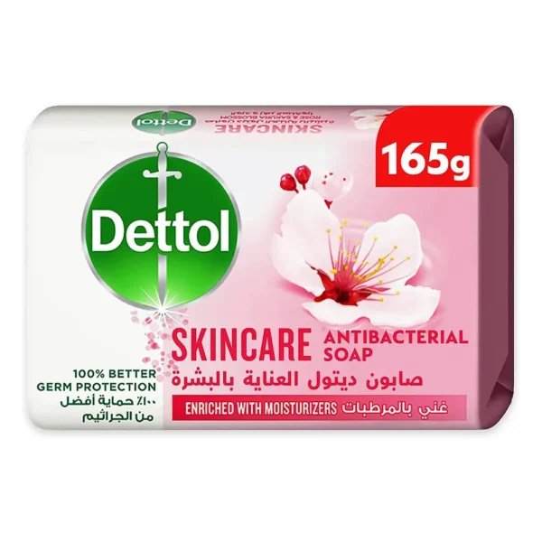 Dettol Skincare Antibacterial Soap Bar Rose & Sakura Blossom Scent 165 GM