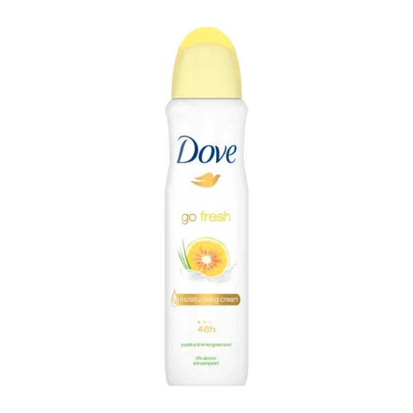 Dove Go Fresh Deodorant Spray with Moisturizing Cream Grapefruit & Lemongrass Scent - alcohol free 250 ML