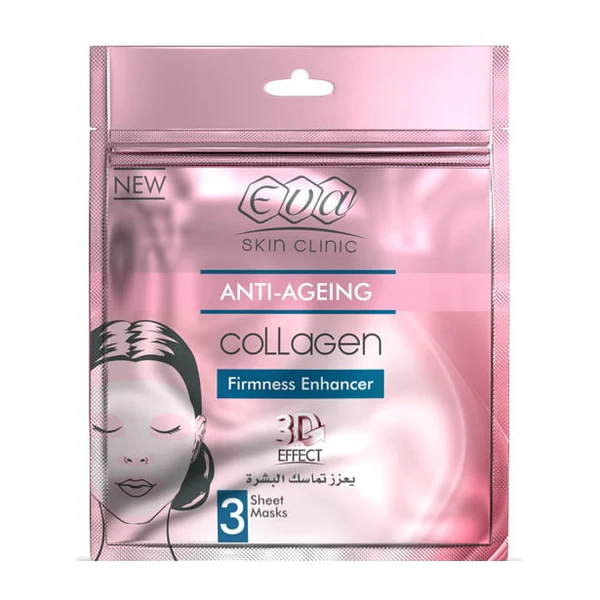 Eva Anti-Aging Sheet Maskwith Marine Collagen, Vitamin B3 & Clover Flower Extract