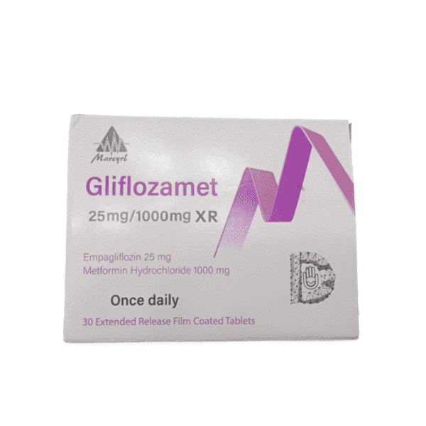 Gliflozamet 25mg Empagliflozin & 1000mg Metformin Hydrochloride 30 F.C TABS