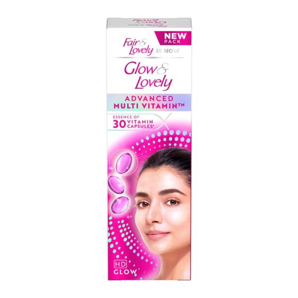 Glow & Lovely Advanced Facial Serum Cream with Multivitamins - bleach free, harmful ingredients free 90 GM