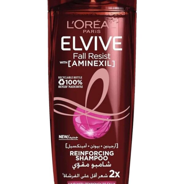 L'Oreal Elvive Fall Resist Reinforcing Shampoo with Vitamin B5, Biotin & Arginine for Weakened Hair 600 ML