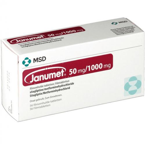 Janumet 50mg Sitagliptin Phosphate & 1000mg Metformin HCL 56 TAB