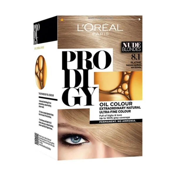 L'Oreal Prodigy Permanent Oil Hair Color Light Ash Blonde 8.1 - ammonia free