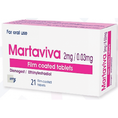 Martaviva 2mg Dienogest & 0.03mg Ethinylestradiol 21 TABS