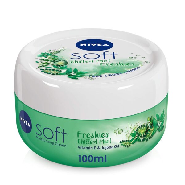 Nivea Soft Refreshing & Moisturizing Cream with Jojoba Oil & Vitamin E for Hands, Face & Body