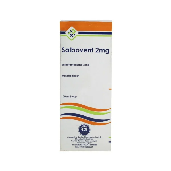 Salbovent 2mg Salbutamol Bronchodilator syrup 120 ML