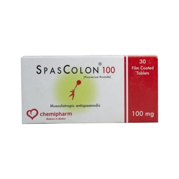 Spascolon 100mg Pinaverium Bromide Musculotropic Antispasmodic 30 TAB