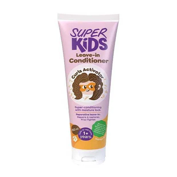Super Kids Curl Activator Moisturizing & Reparative Leave-In Conditioner with Mango Butter & Carrot Oil (1+ Years) - alcohol free, silicone free, parabens free 250 ML