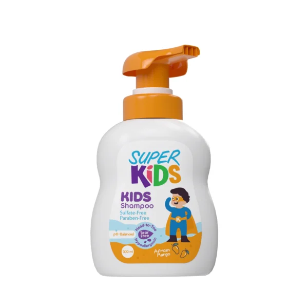 Super Kids Hypoallergenic Shampoo African Mango Scent (2+ Years) - sulfate free, parabens free, silcione free