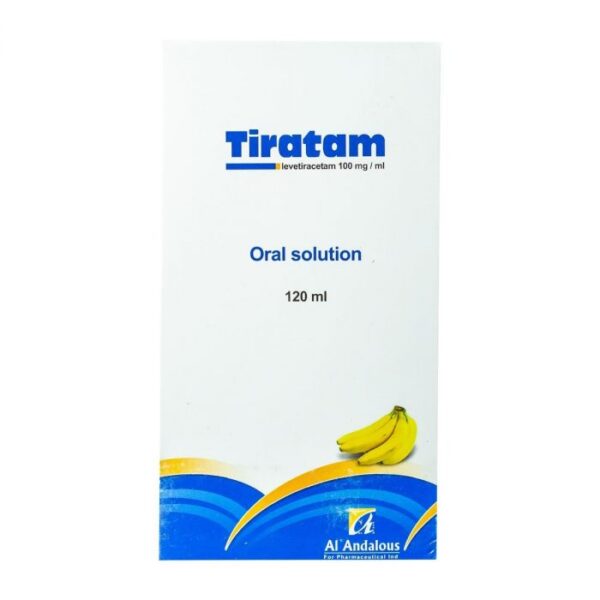 Tiratam 100mg Levetiracetam Oral Solution Banana Flavor 120 ML