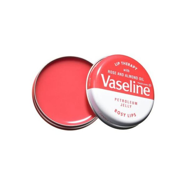 Vaseline Lip Therapy Petroleum Jelly Lip Balm with Rose & Almond Oil 20 GM