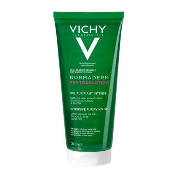 Vichy Normaderm Phytosolution Intensive Purifying Facial Cleansing Gel for Oily, Sensitive & Blemish-Prone Skin 200 ML
