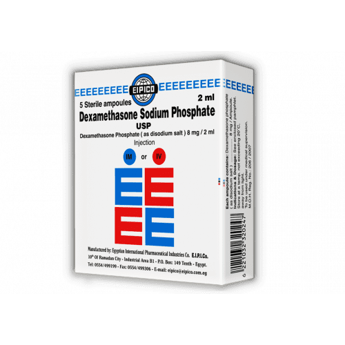 Dexamethasone 8 mg 5 Ampoules 2 ml (Eipico)